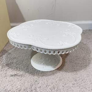 LENOX SWEDISH LODGE COLLECTION Pierced Rim Cake Plate Stand WITH ORIGINAL BOX